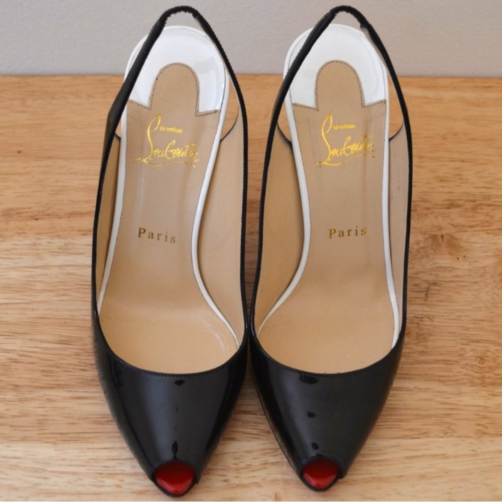 Christian Louboutin Black Patent Heels - Tibur Style